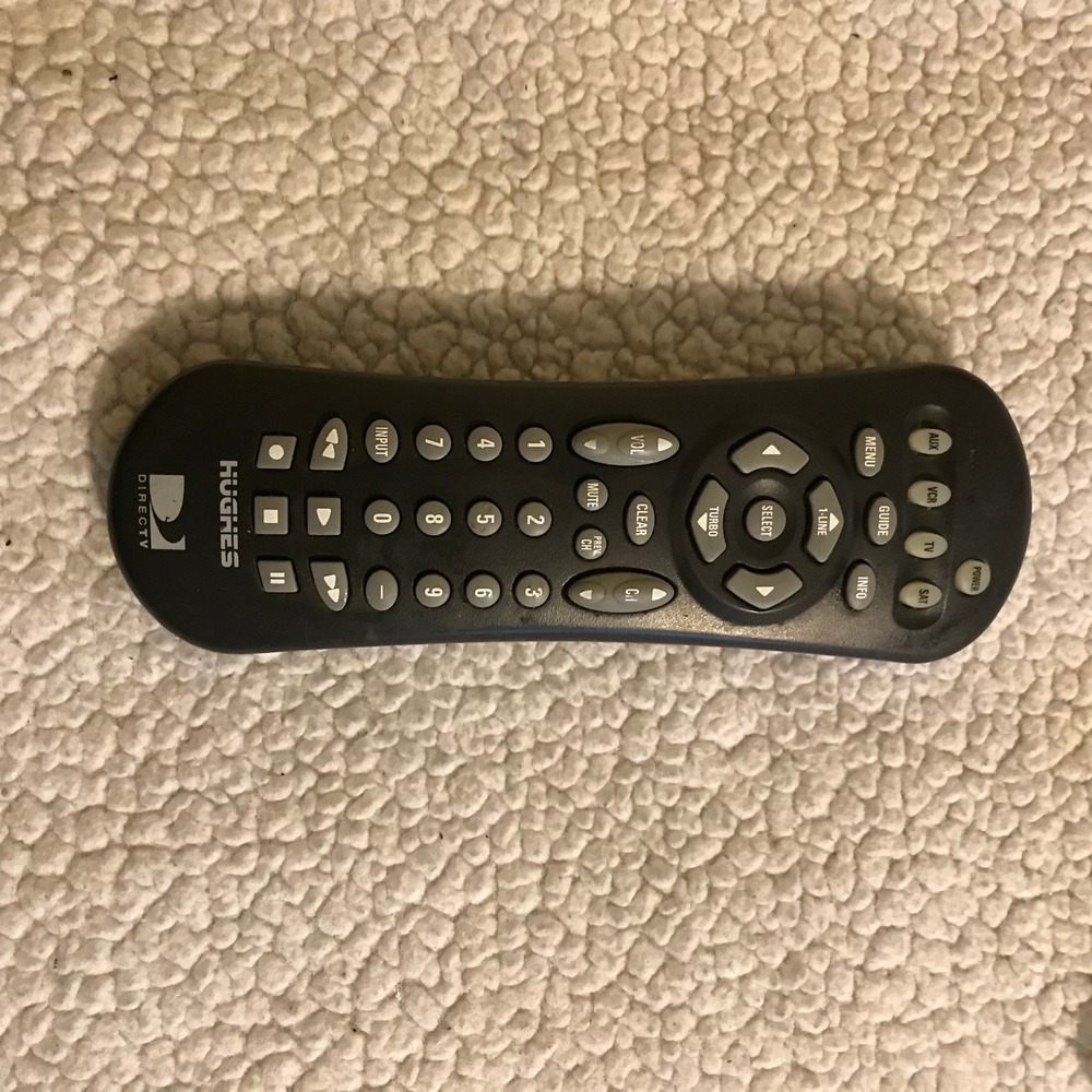 Hughes DirecTV Remote Control HRMC-15 Universal Satellite Receiver Dark Gray